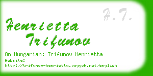 henrietta trifunov business card